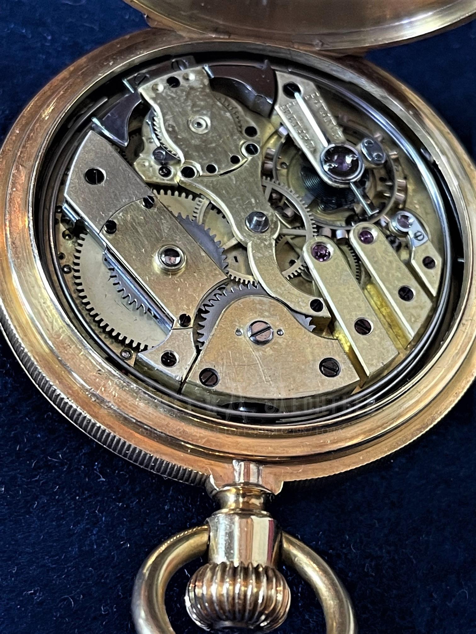 Карманные золотые антикварные часы Patek Philippe et Cie Патек Филип четвертной репетир